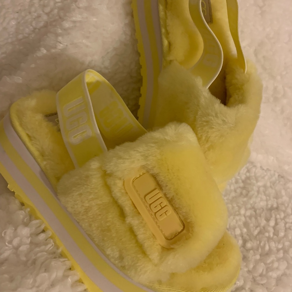 UGG Women’s Disco Slide Platform Sandal, Margarita Yellow Sz. 5, NWOT